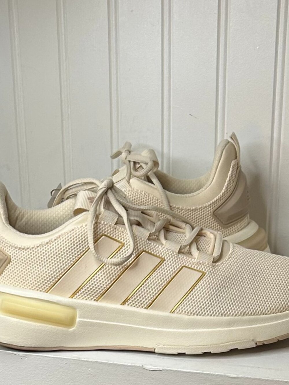 Adidas Womens Racer Tr23 Beige Running Shoes Size 9.5